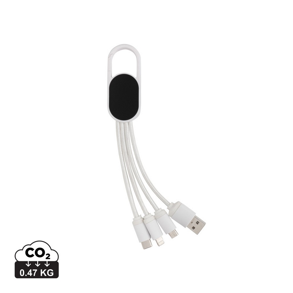 Kabel do ładowania 4 w 1 z karabińczykiem