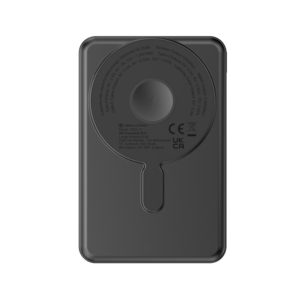 Magnetyczny power bank 5000 mAh Urban Vitamin Redwood
