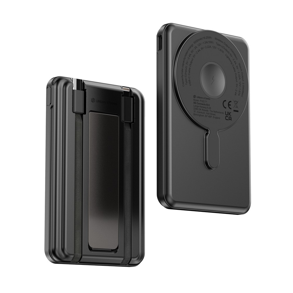 Magnetyczny power bank 5000 mAh Urban Vitamin Redwood