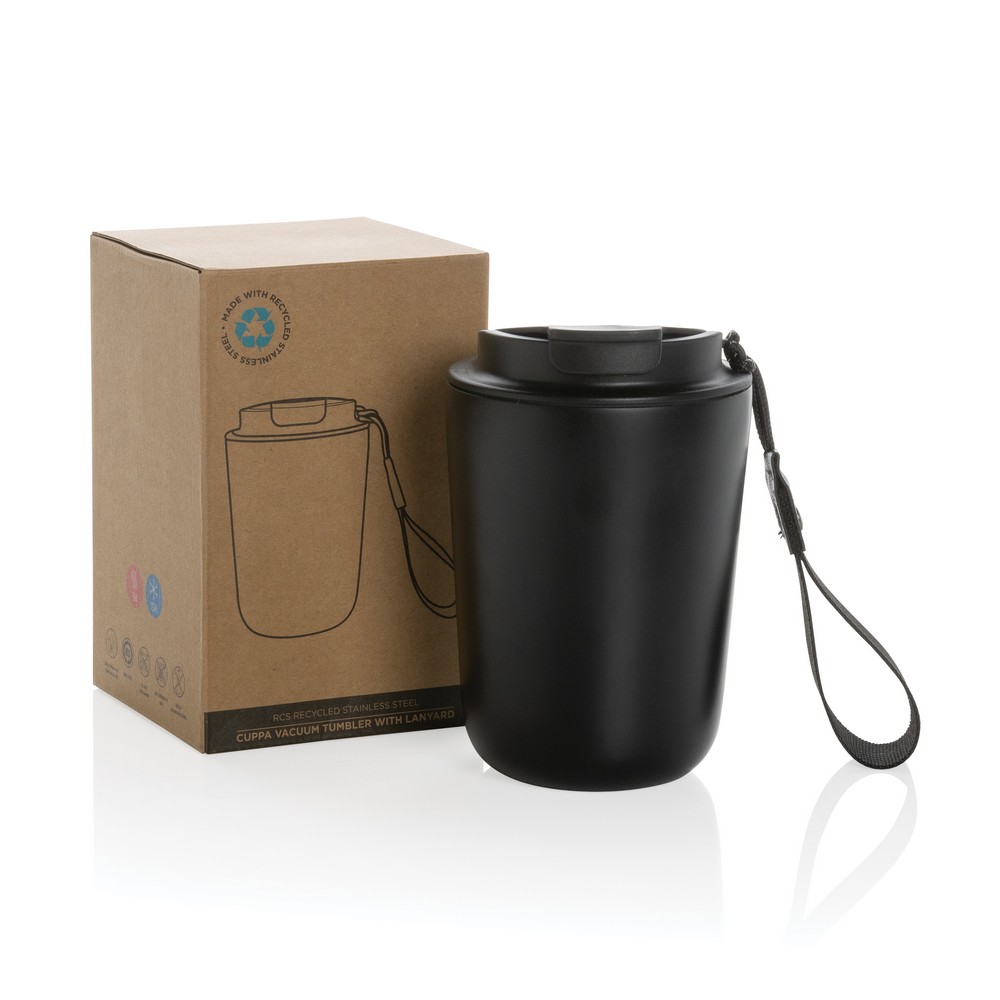 Kubek termiczny 380 ml Cuppa, stal nierdzewna z recyklingu