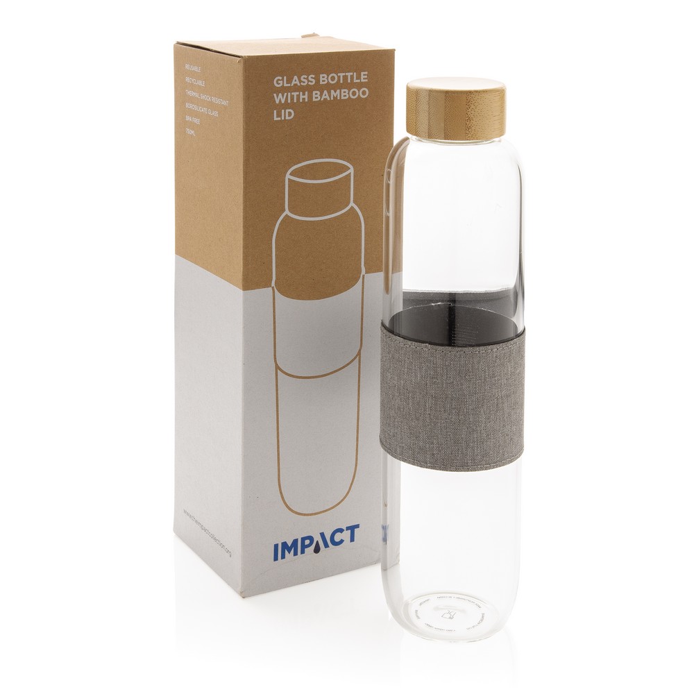 Szklana butelka 750 ml w pokrowcu