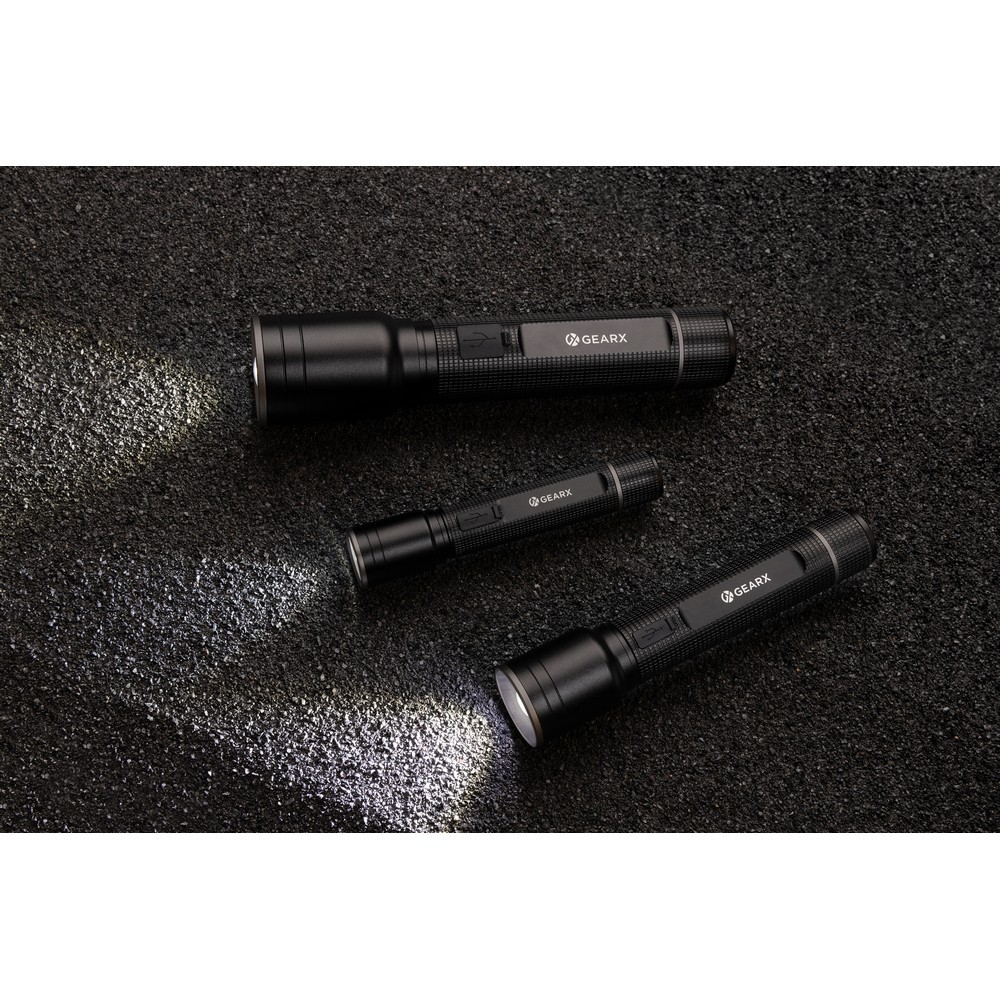 Latarka Gear X, ładowana przez USB, aluminium z recyklingu