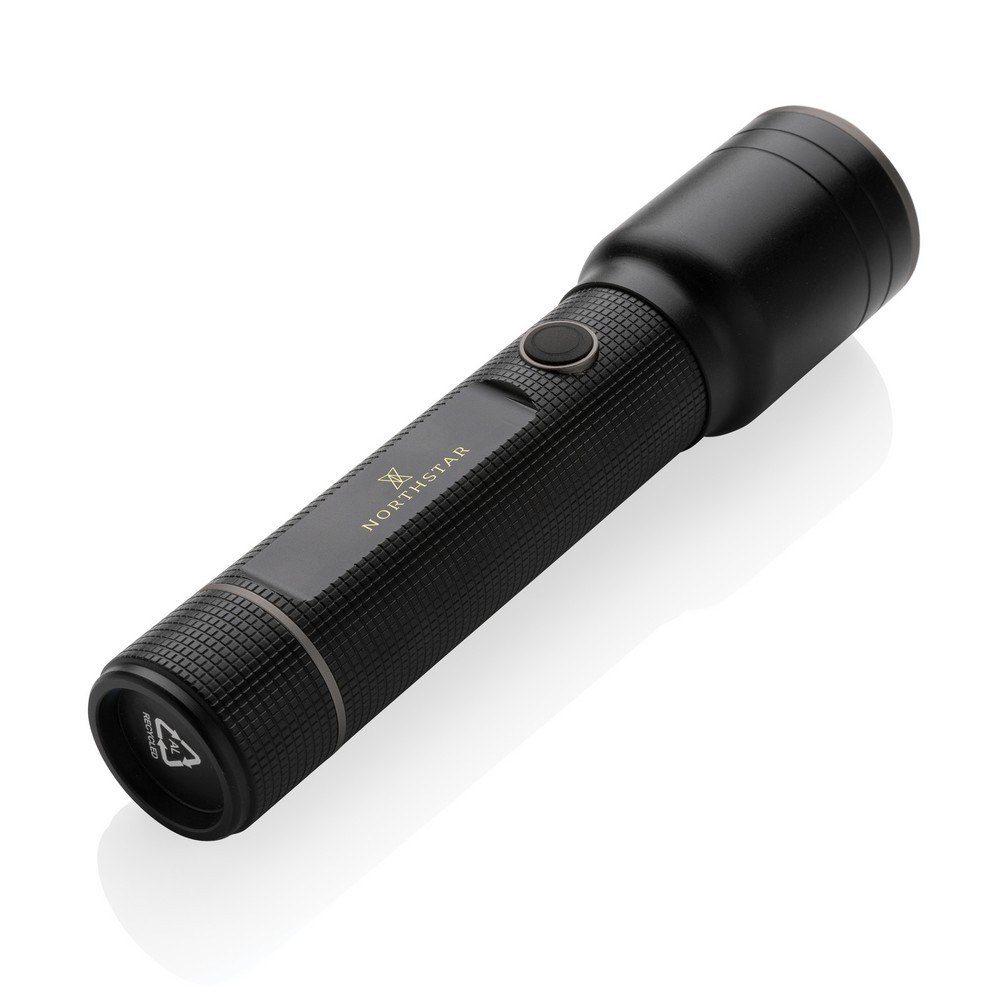 Duża latarka Gear X, ładowana przez USB, aluminium z recyklingu