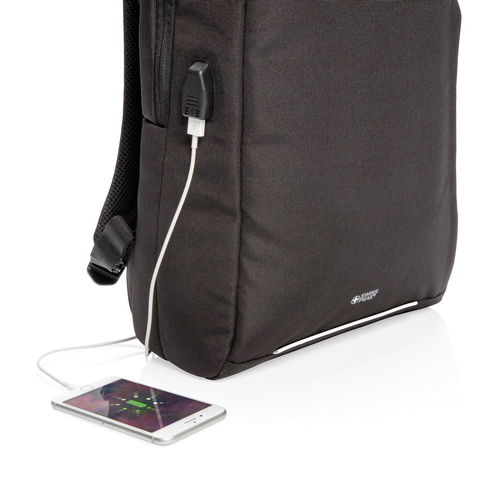 Plecak na laptopa Swiss Peak AWARE™, ochrona RFID