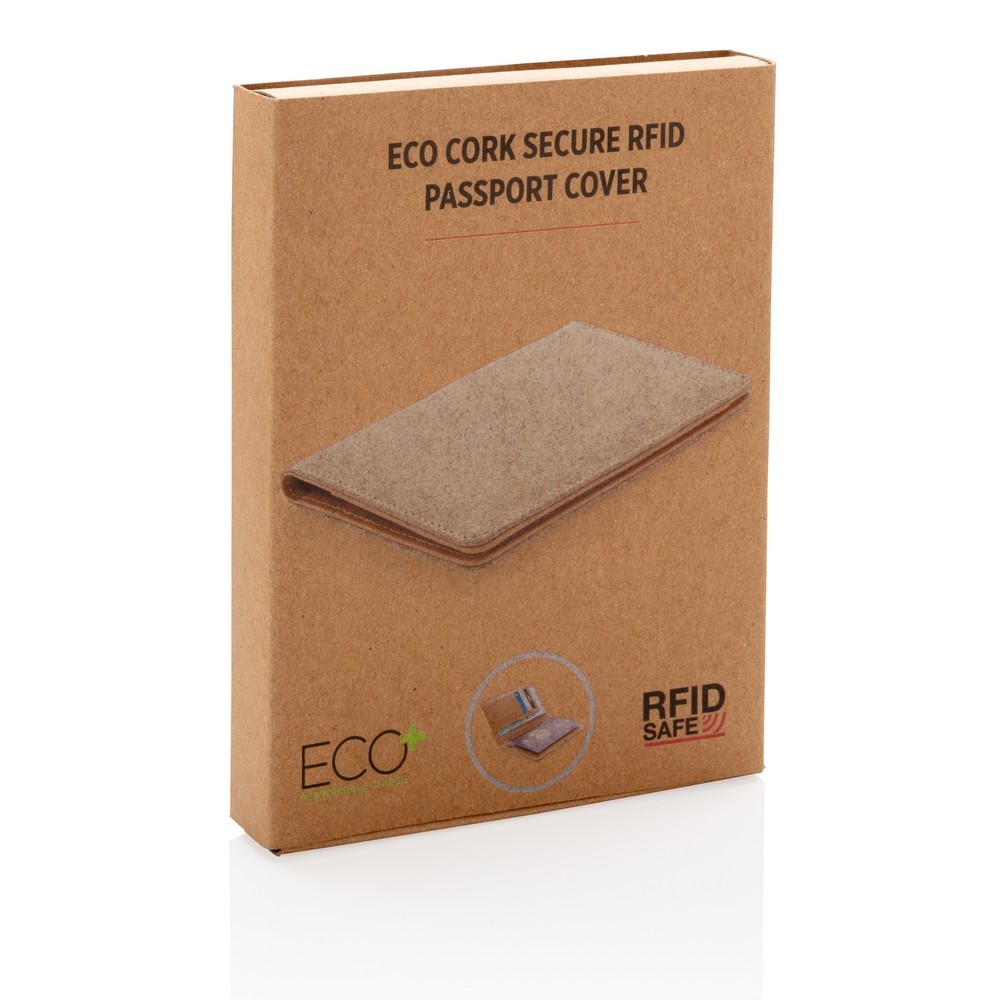 Korkowe etui na karty kredytowe i paszport, ochrona RFID