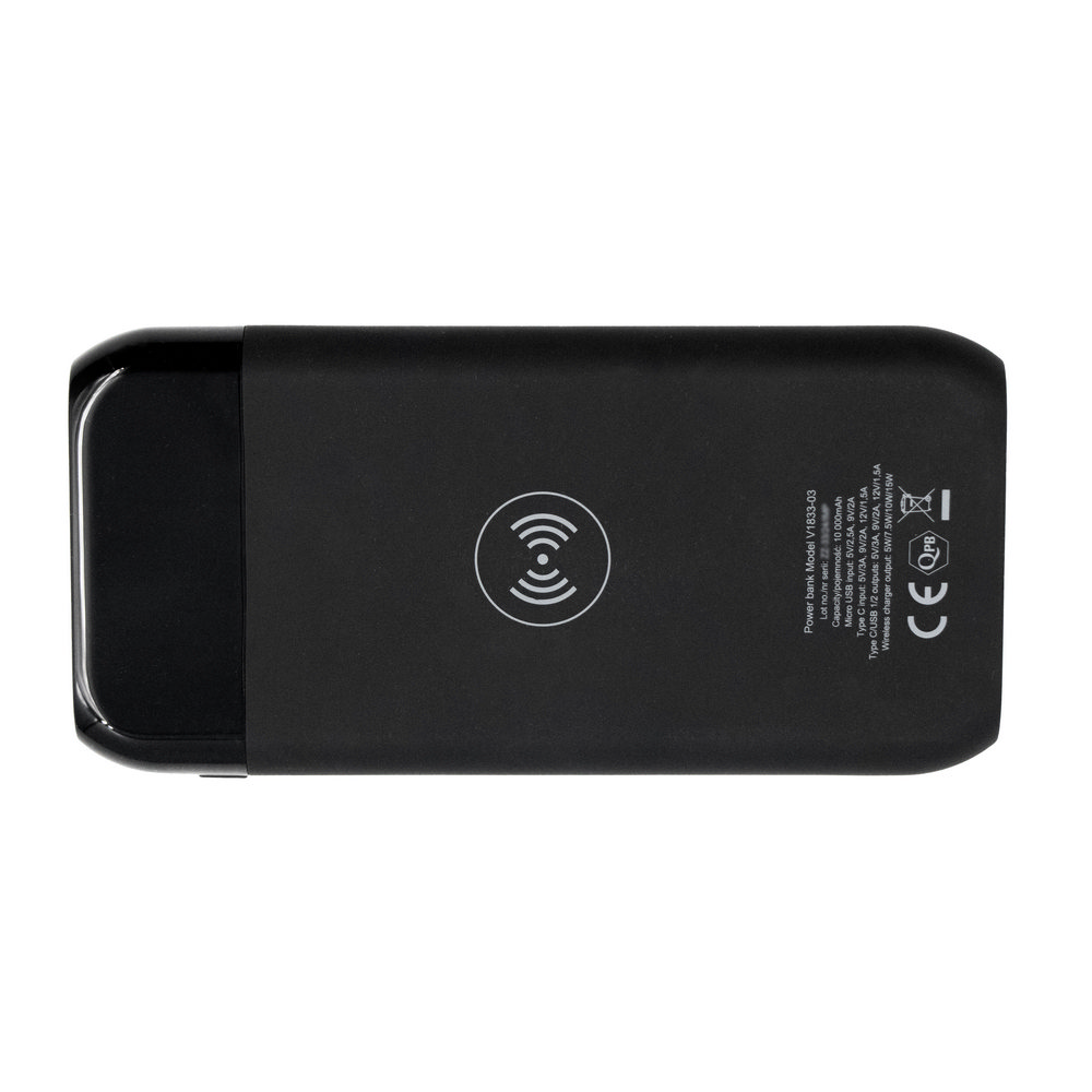 Bezprzewodowy power bank 10000 mAh Exclusive Collection, ładowarka bezprzewodowa 5W-15W | Cory