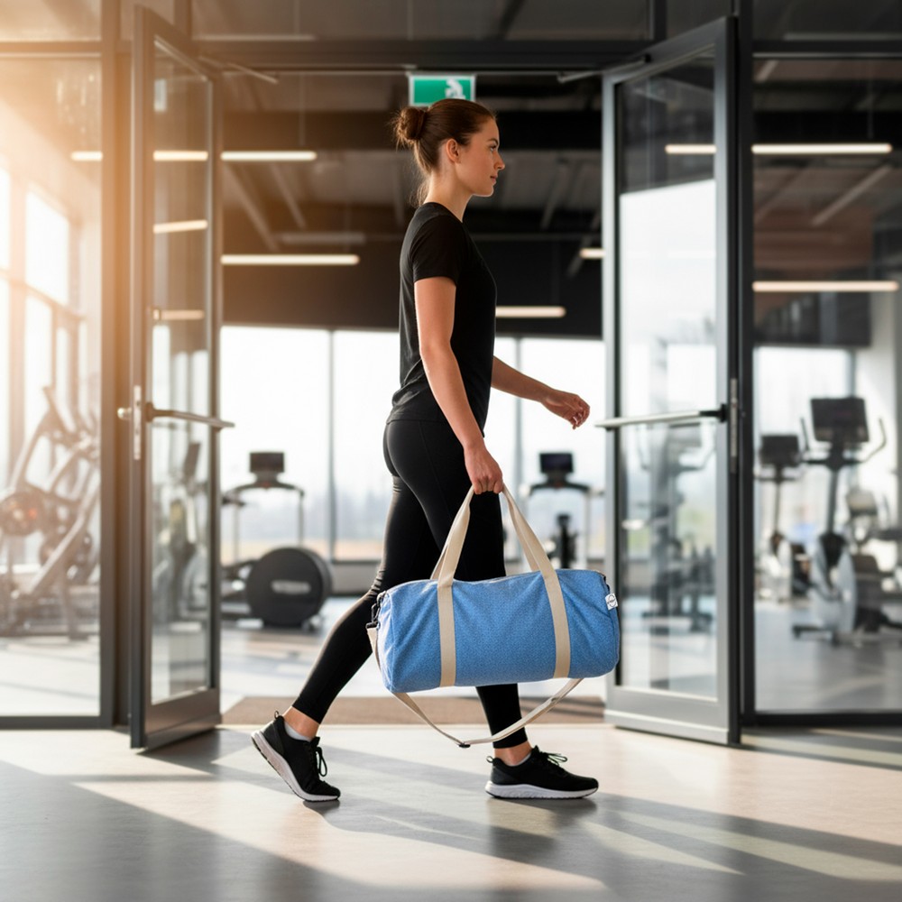 Torba sportowa, podróżna B’RIGHT z bawełny z recyklingu i poliestru z recyklingu | Asha