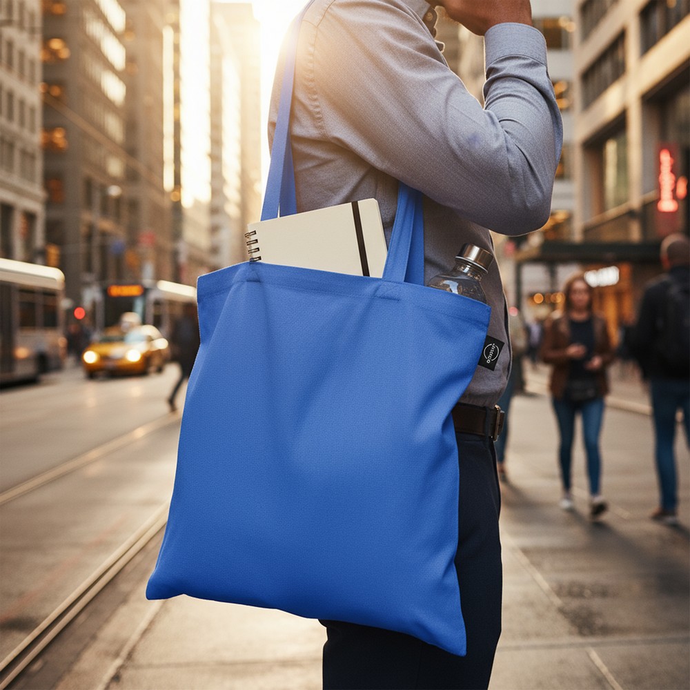Torba z bawełny z recyklingu i poliestru z recyklingu na zakupy B’RIGHT | Porter