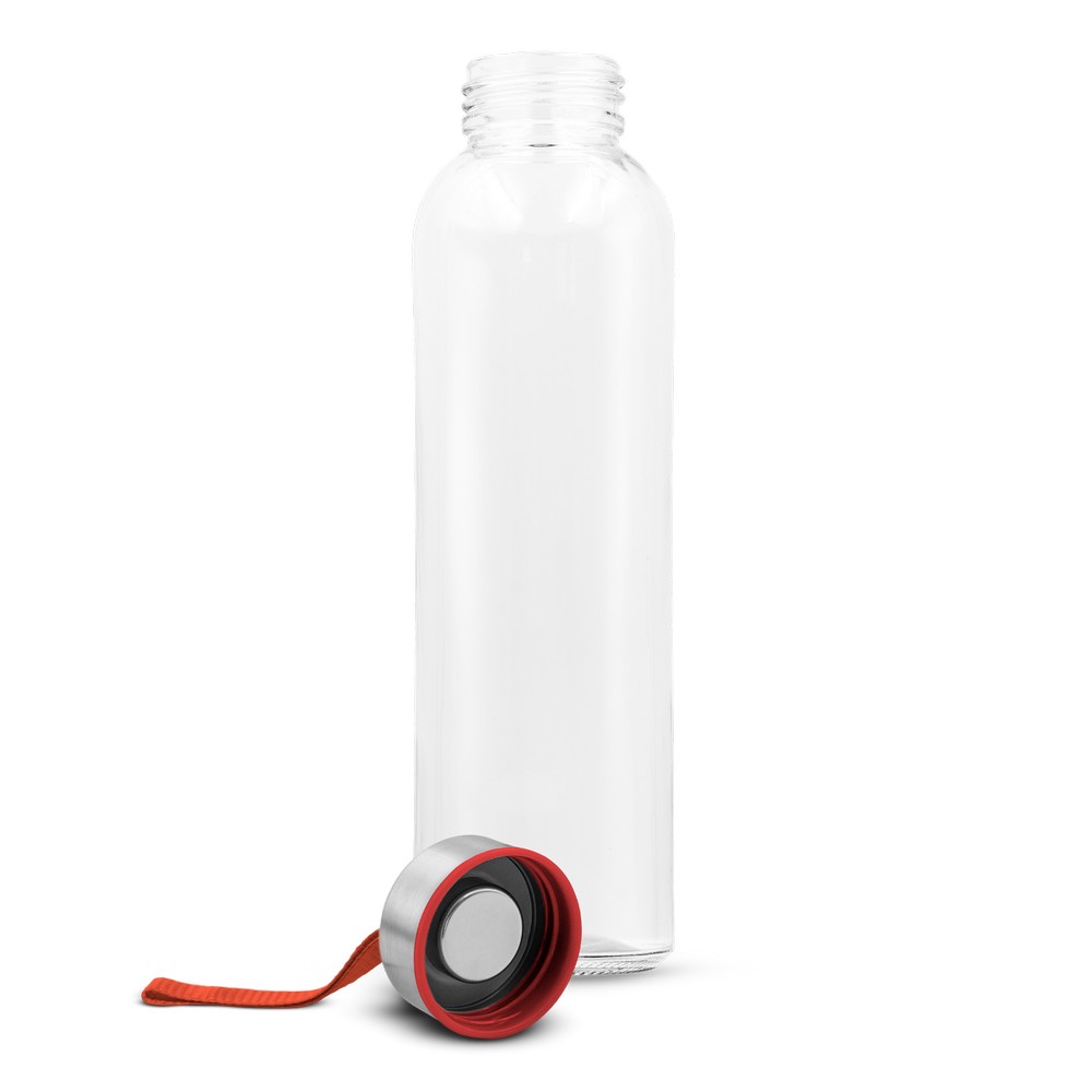 Szklana butelka 500 ml z kolorową wstążką | Viivi