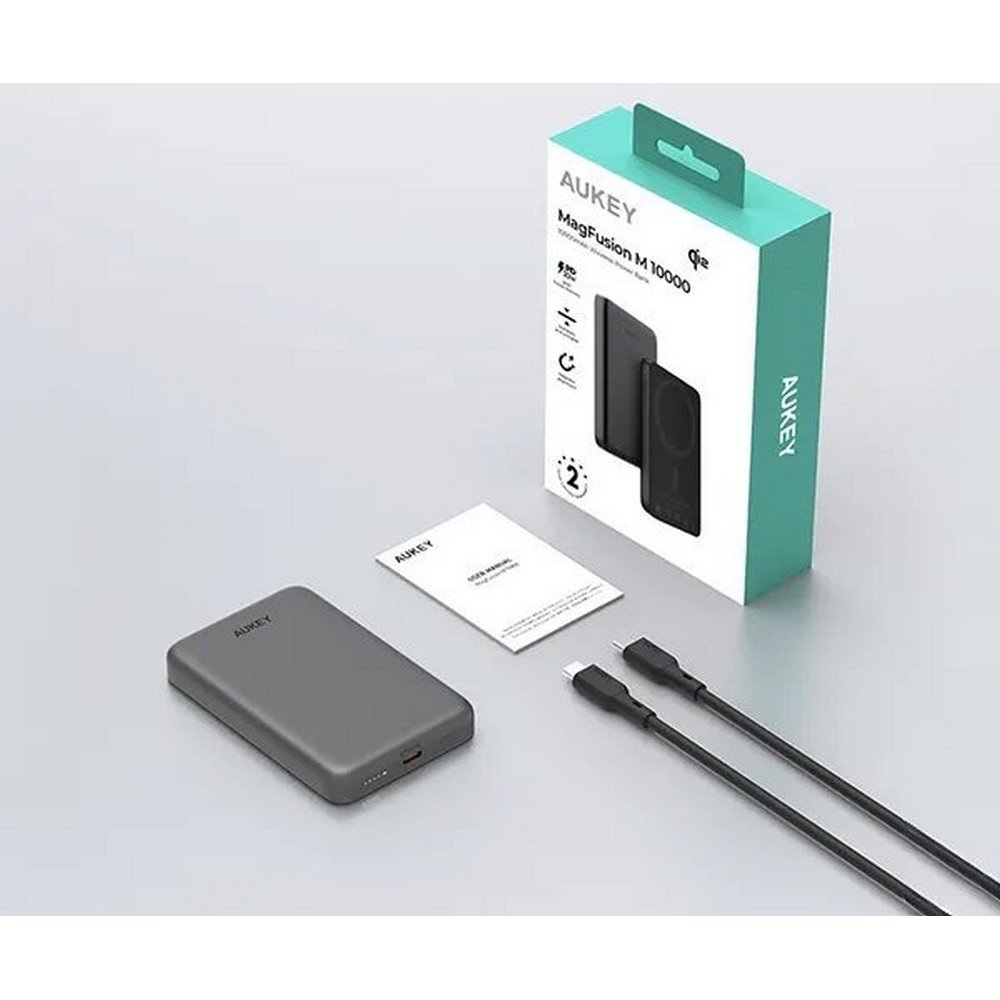 Magnetyczny, bezprzewodowy power bank 10000 mAh Aukey