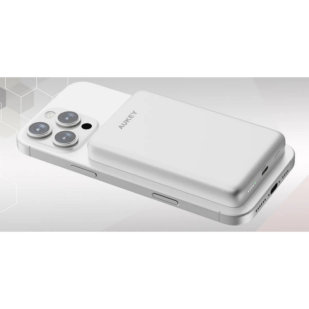 Magnetyczny, bezprzewodowy power bank 10000 mAh Aukey