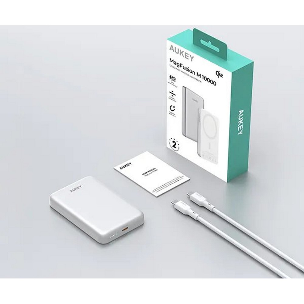 Magnetyczny, bezprzewodowy power bank 10000 mAh Aukey