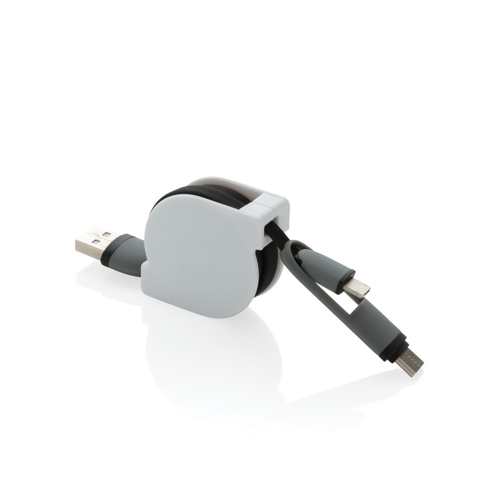 Zwijany kabel do ładowania i synchronizacji 3 w 1