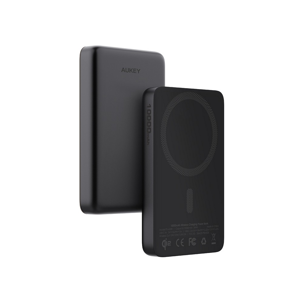Magnetyczny, bezprzewodowy power bank 10000 mAh Aukey